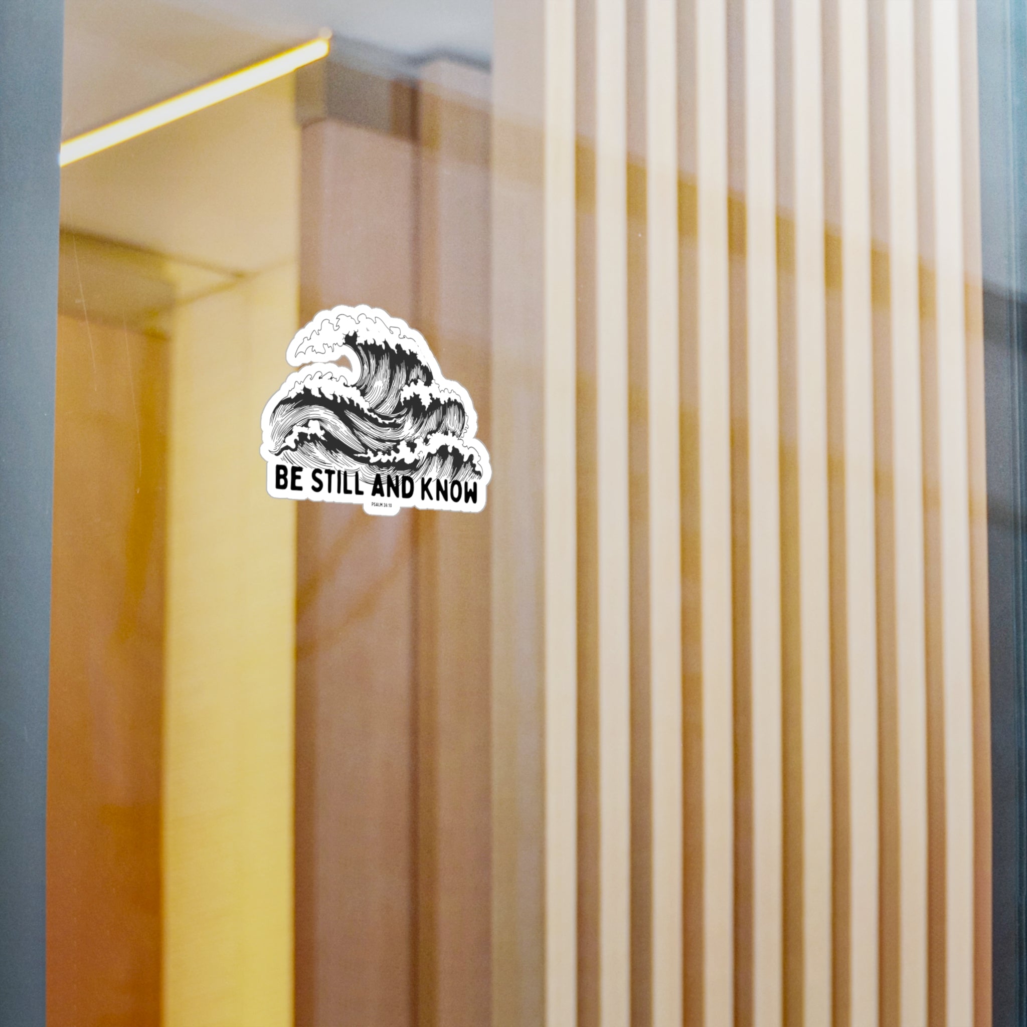Be Still and Know Wave Sticker — Kiss-Cut Vinyl Decal