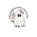 Ghost Sticker — “Giddy up sparkle farts there’s chaos to create” Kiss-Cut Vinyl Decal