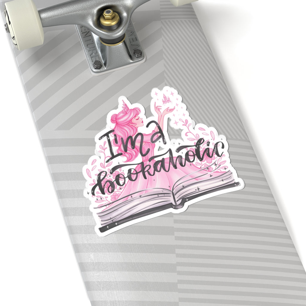 I'm a Bookaholic Sticker — Pink Fairy Tale Book Sticker/Decal