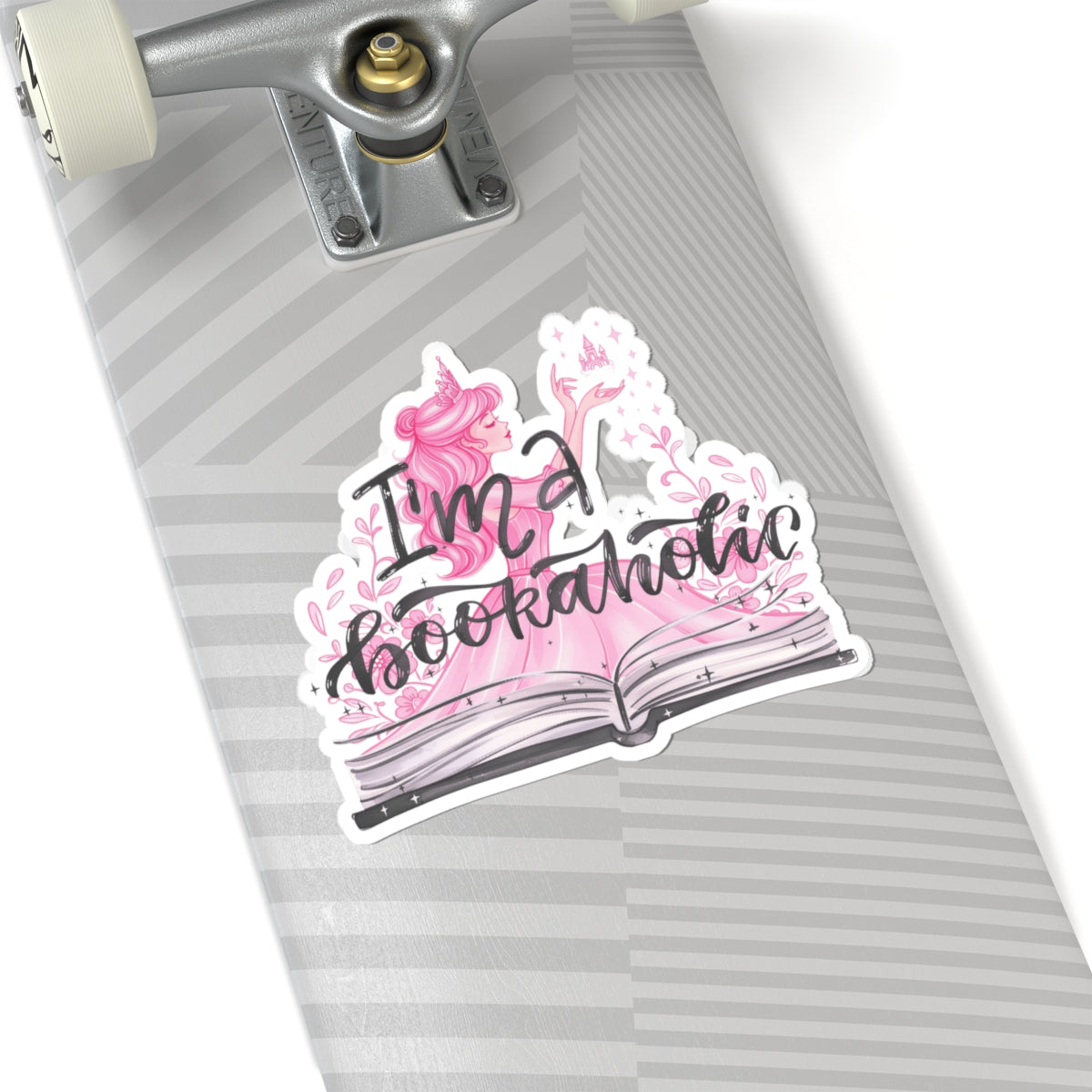 I'm a Bookaholic Sticker — Pink Fairy Tale Book Sticker/Decal