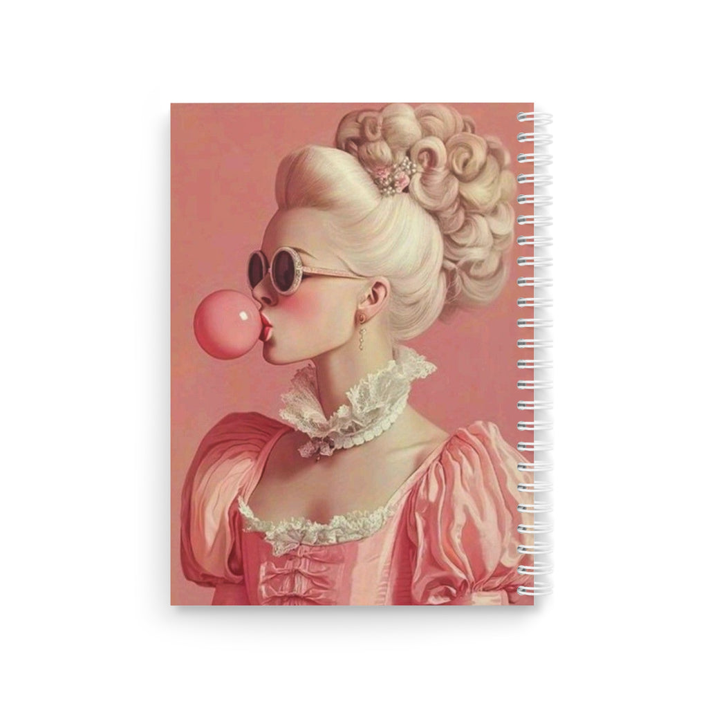Spiral Notebook — Vintage Rococo Bubblegum Portrait Journal
