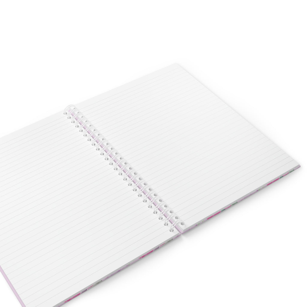 Floral Notes Spiral Notebook — Pink Watercolor Flowers Journal