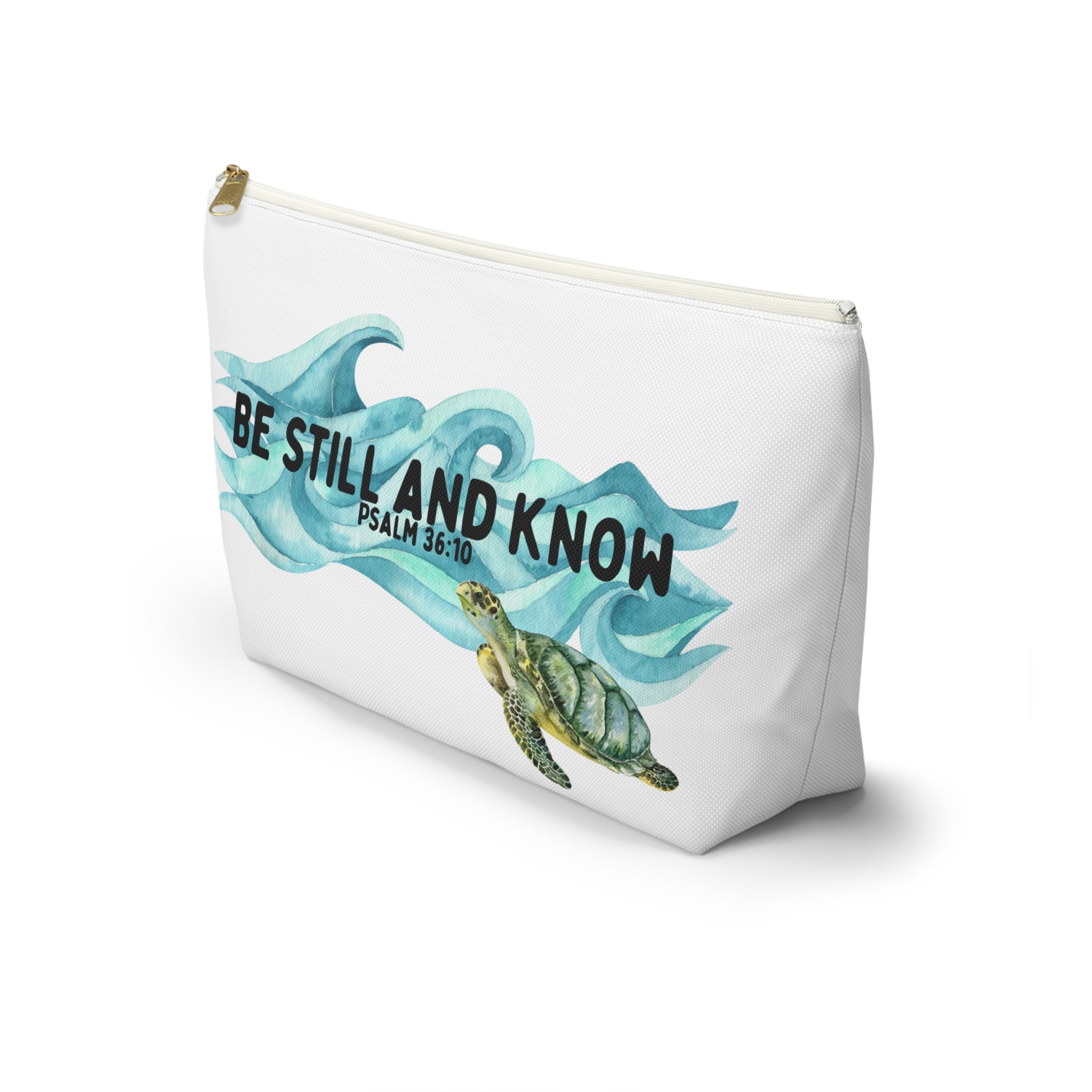 Be Still and Know Turtle Christian Accessory Pouch