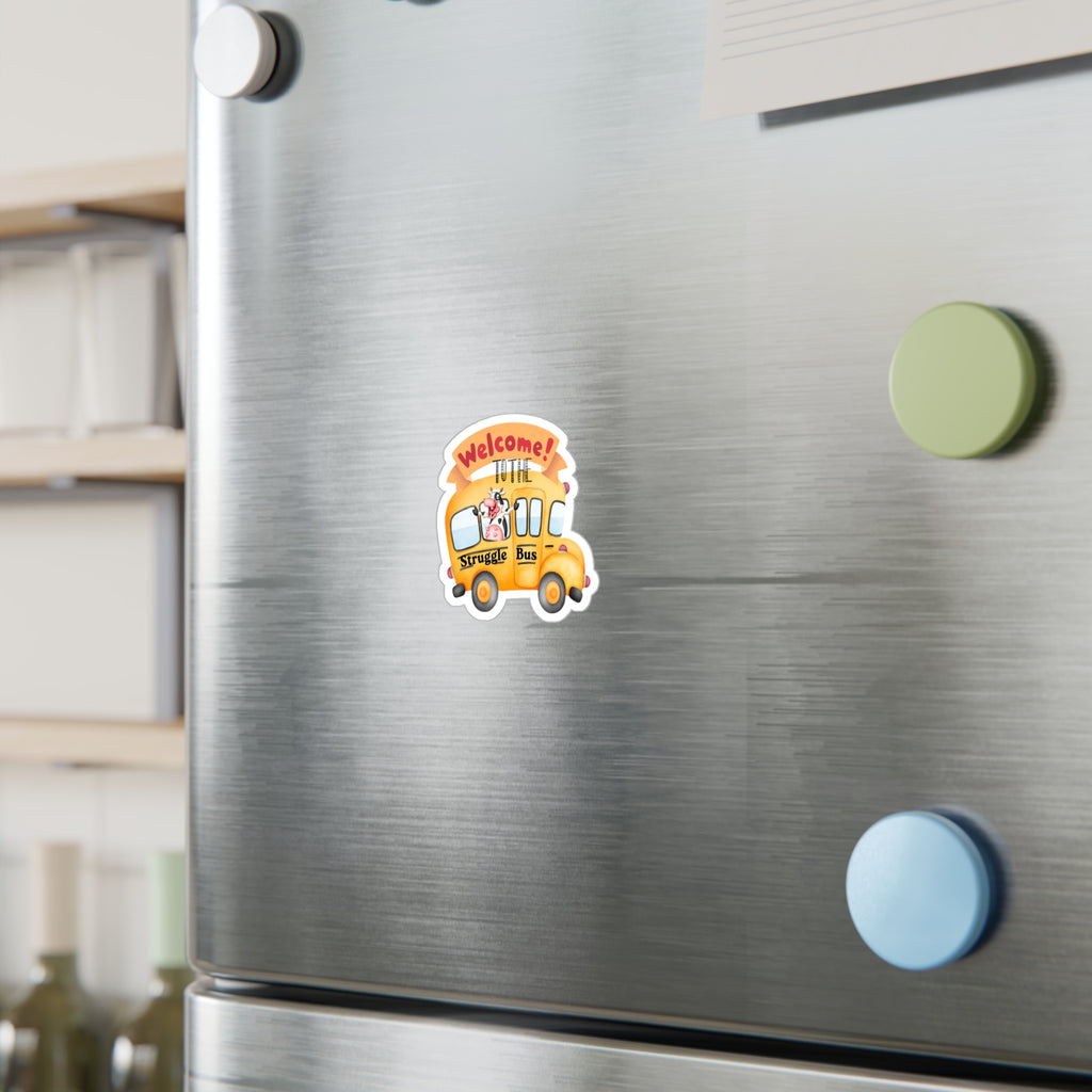 Welcome To The Struggle Bus Sticker - Funny School Bus Vinyl Decal