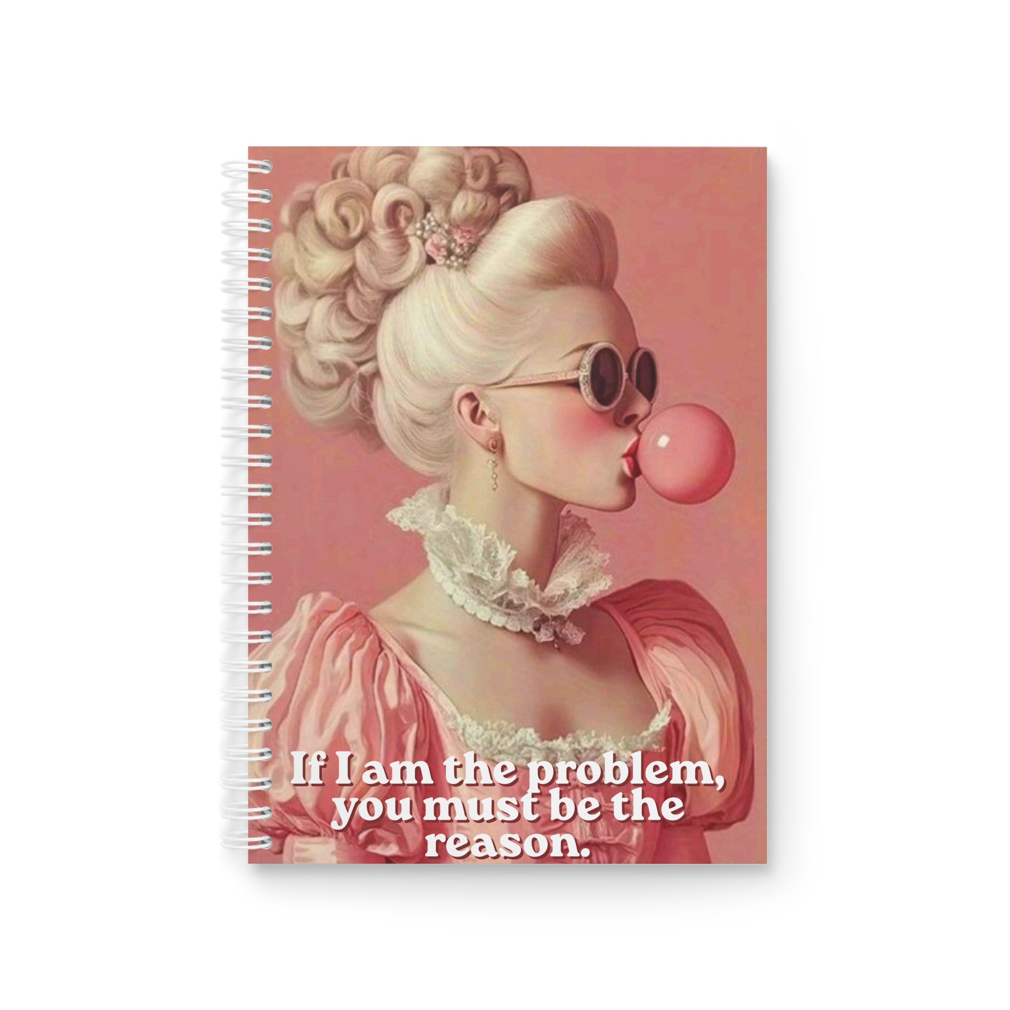 Spiral Notebook — Vintage Rococo Bubblegum Portrait Journal