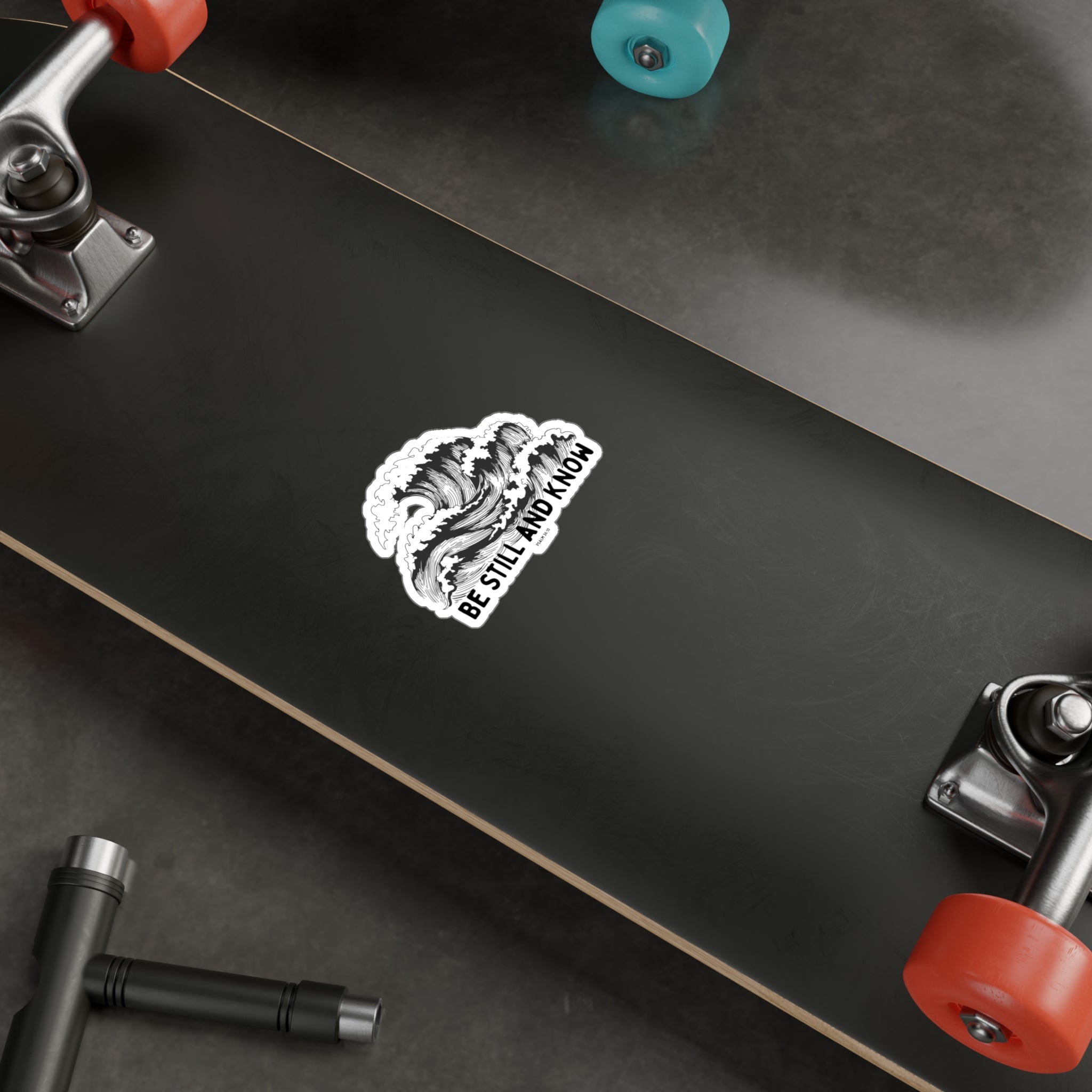 Be Still and Know Wave Sticker — Kiss-Cut Vinyl Decal