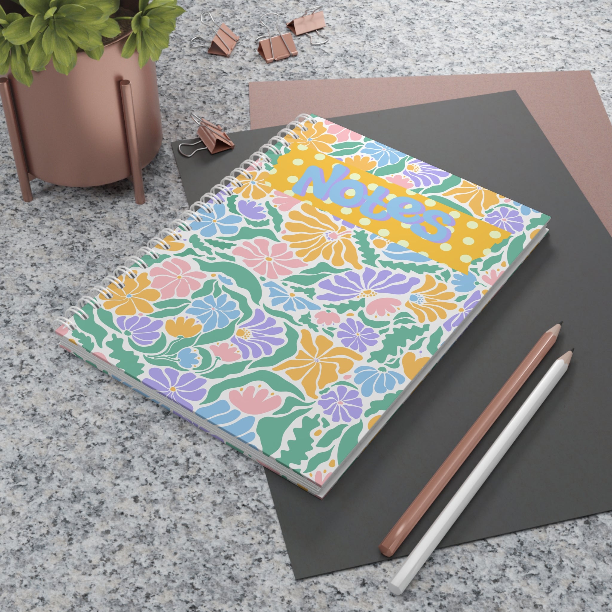 Floral Pastel Notes Spiral Notebook