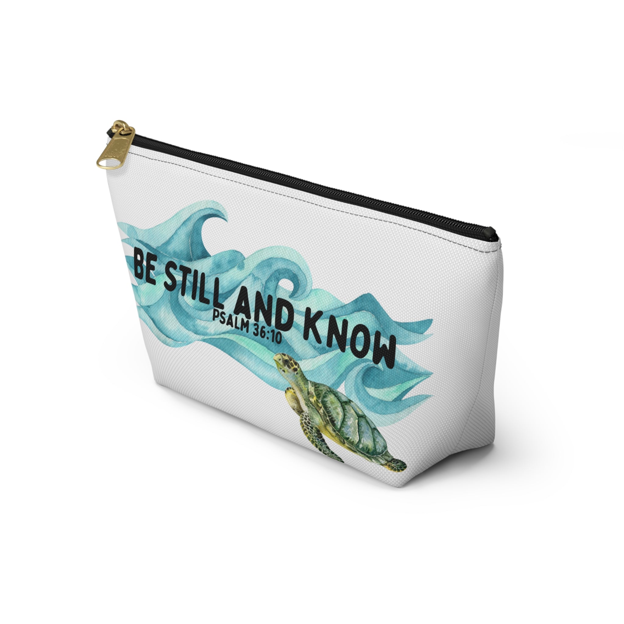 Be Still and Know Turtle Christian Accessory Pouch