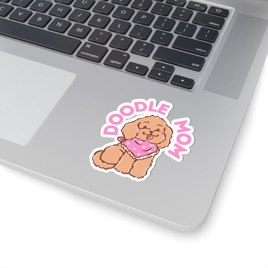Doodle Mom Kiss-Cut Sticker — Cute Labradoodle Dog Vinyl Decal for Laptops & Water Bottles