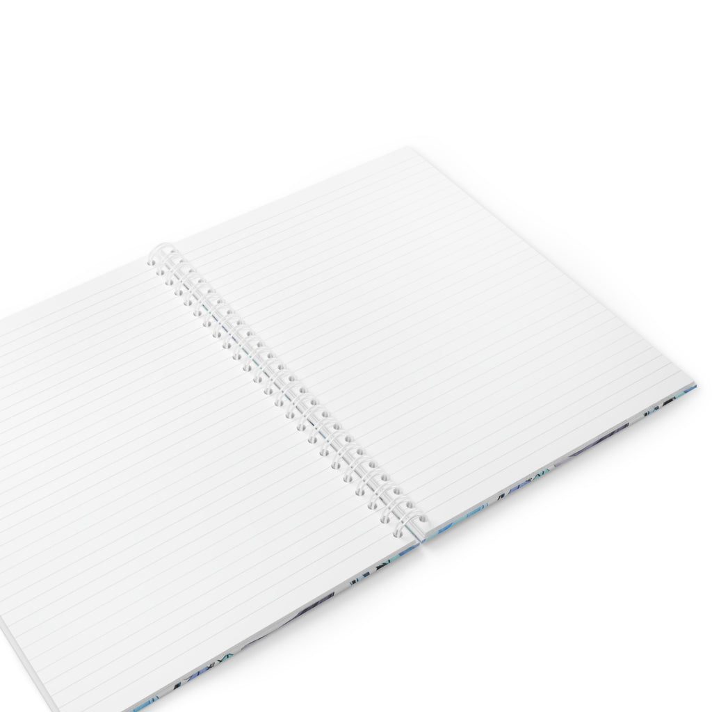 Floral Notes Spiral Notebook — Blue & Lavender Watercolor Bloom Journal