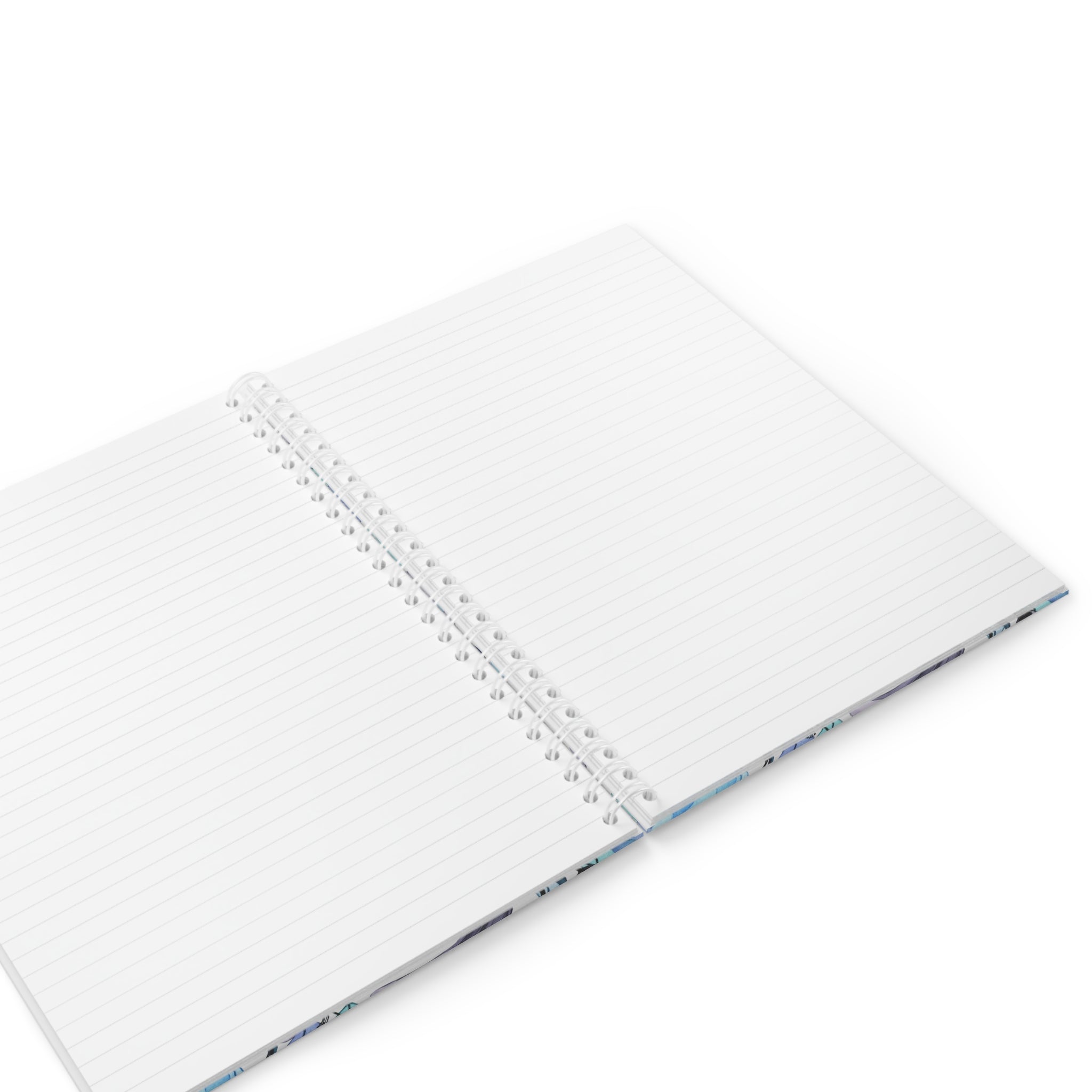 Floral Notes Spiral Notebook — Blue & Lavender Watercolor Bloom Journal