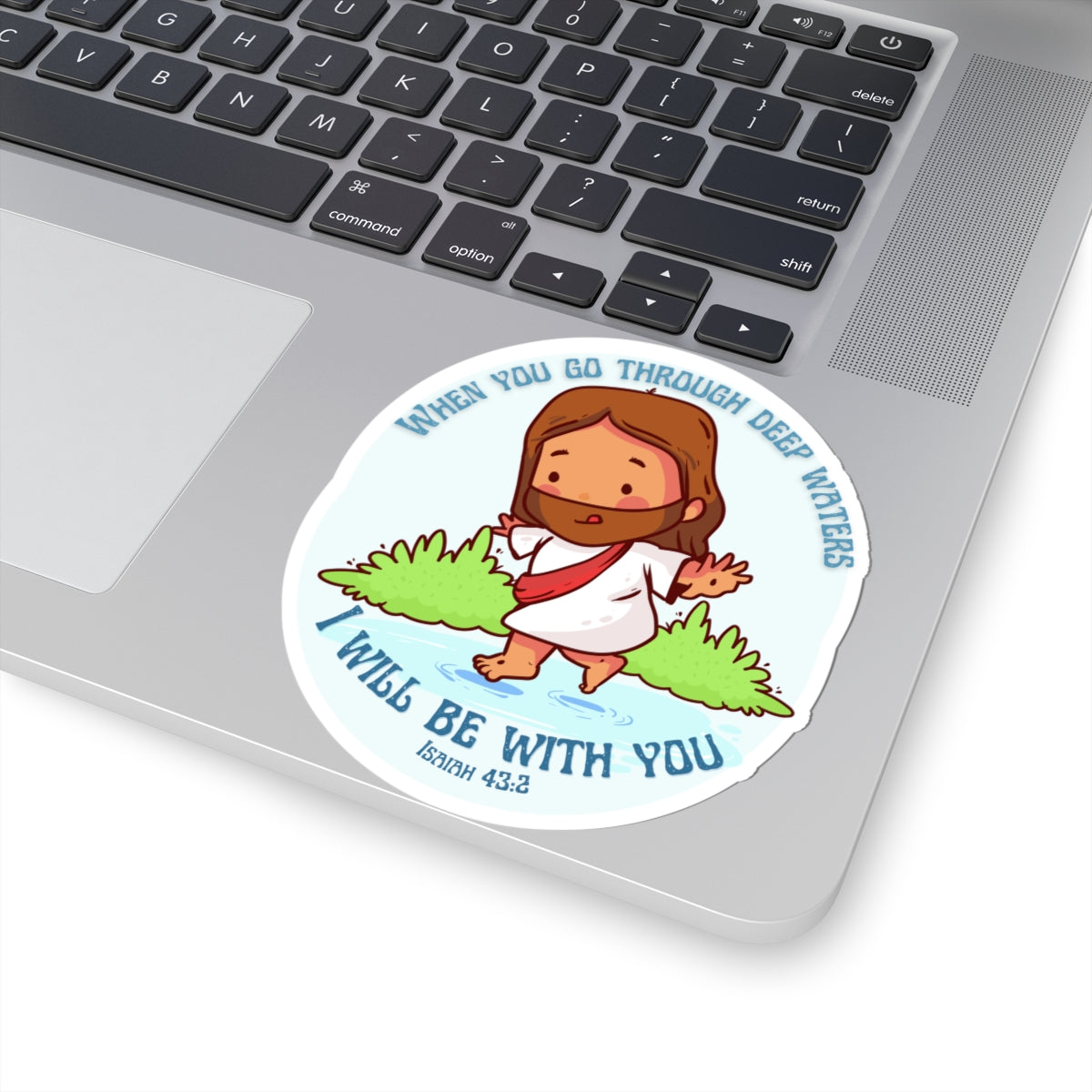 Christian 'May God Guide Your Steps' Jesus Walking on Water Sticker