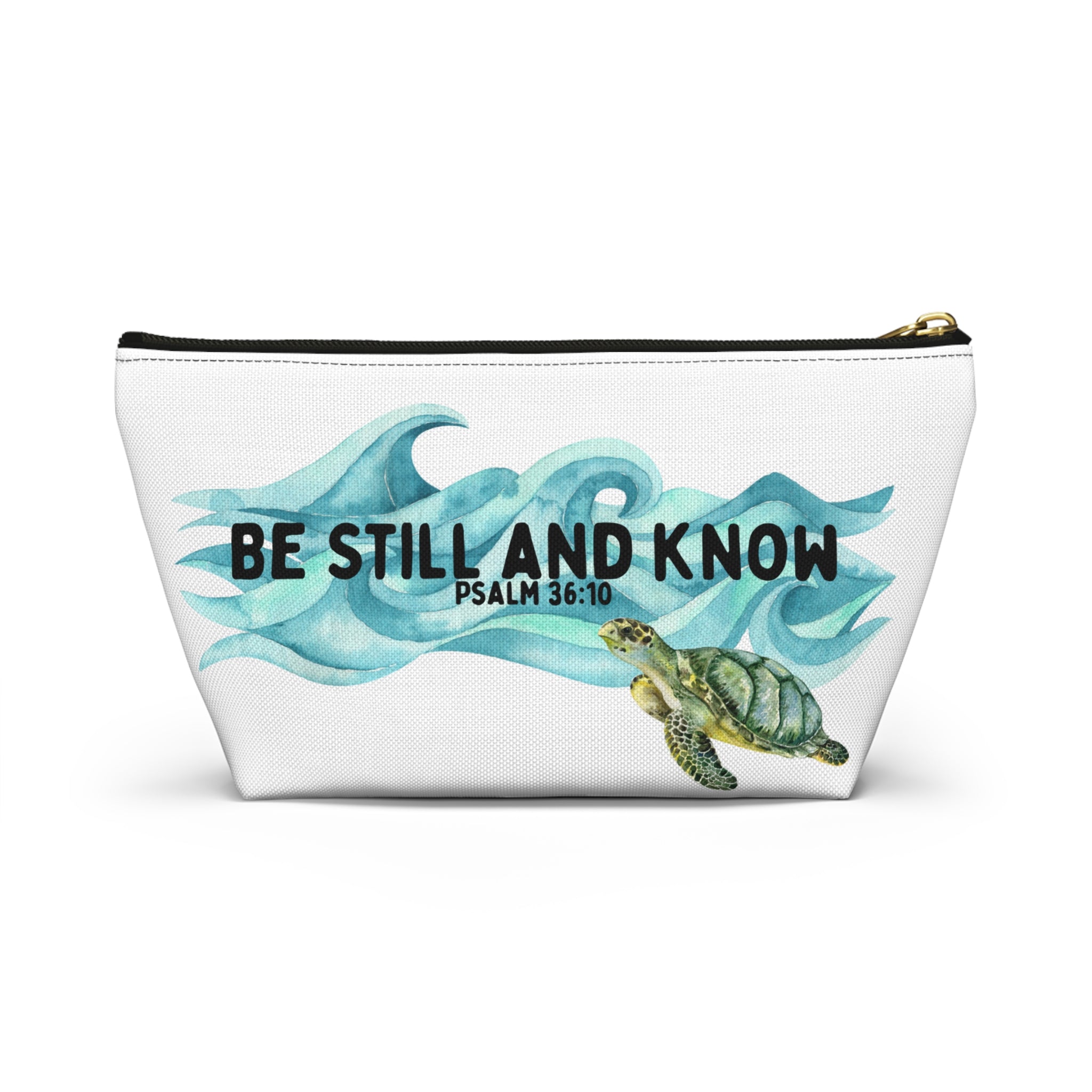 Be Still and Know Turtle Christian Accessory Pouch
