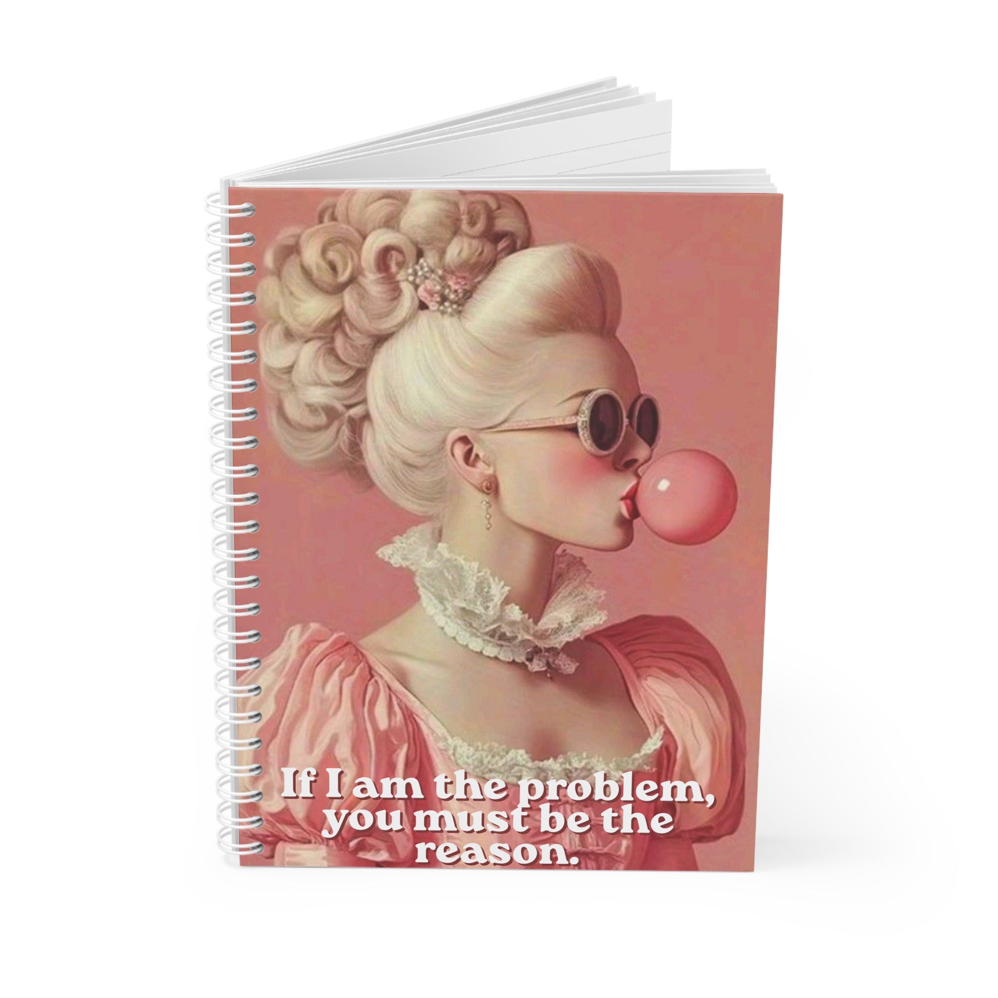Spiral Notebook — Vintage Rococo Bubblegum Portrait Journal