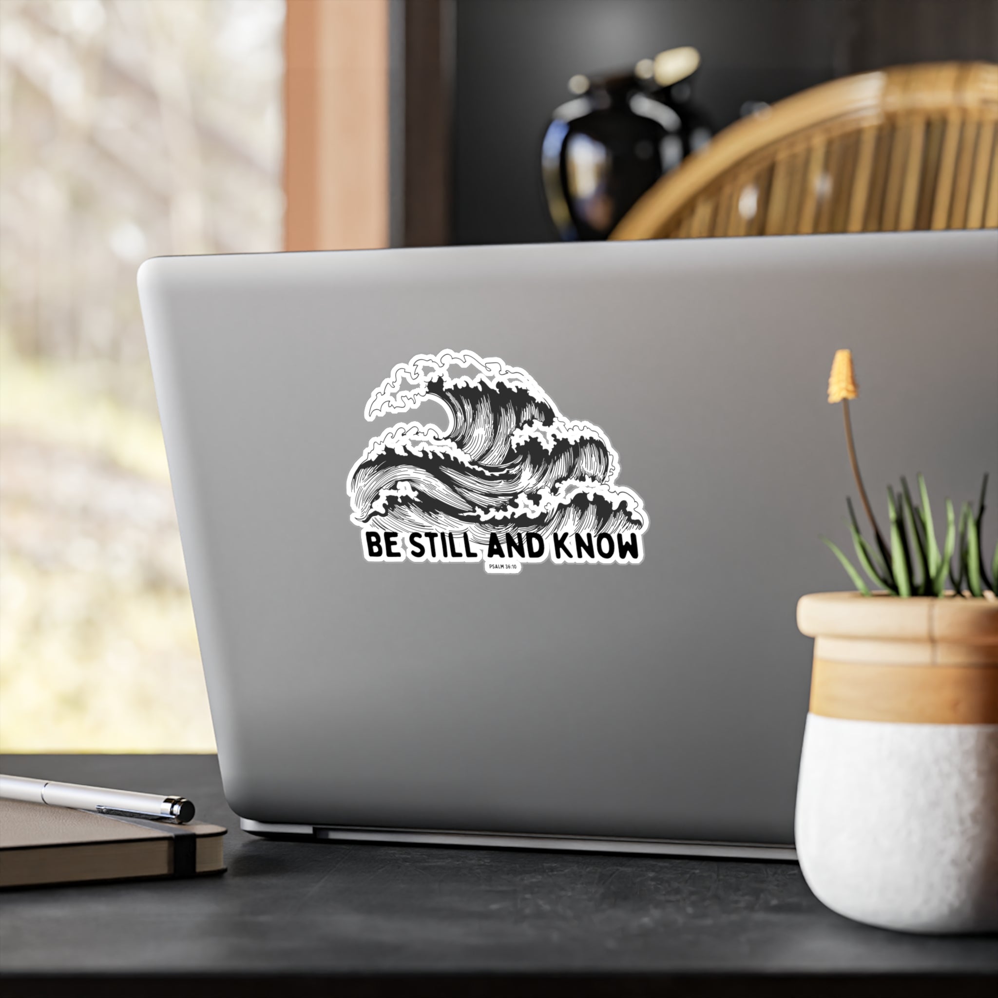 Be Still and Know Wave Sticker — Kiss-Cut Vinyl Decal