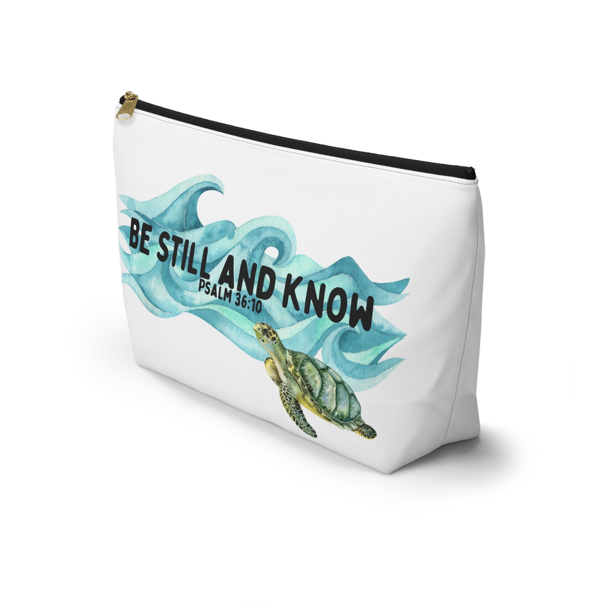 Be Still and Know Turtle Christian Accessory Pouch