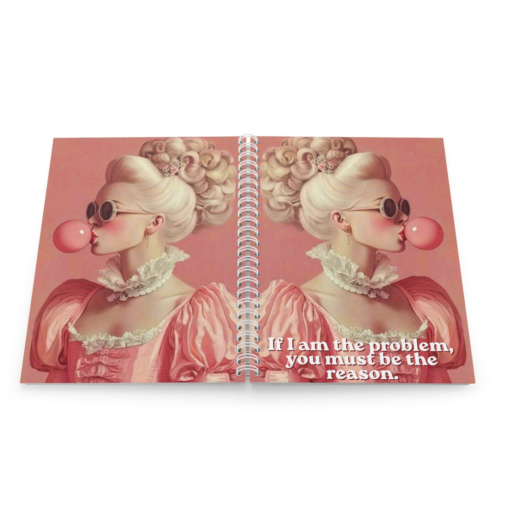 Spiral Notebook — Vintage Rococo Bubblegum Portrait Journal