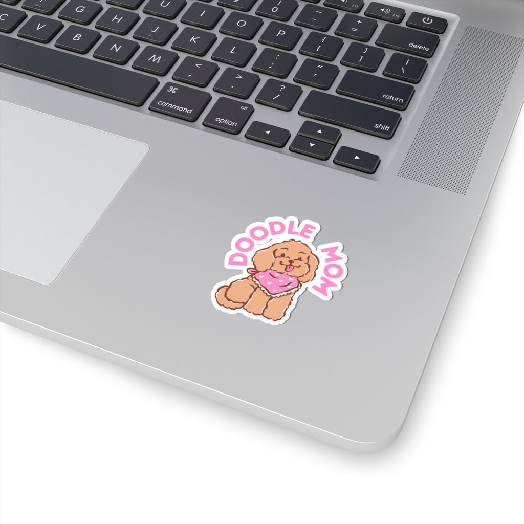 Doodle Mom Kiss-Cut Sticker — Cute Labradoodle Dog Vinyl Decal for Laptops & Water Bottles