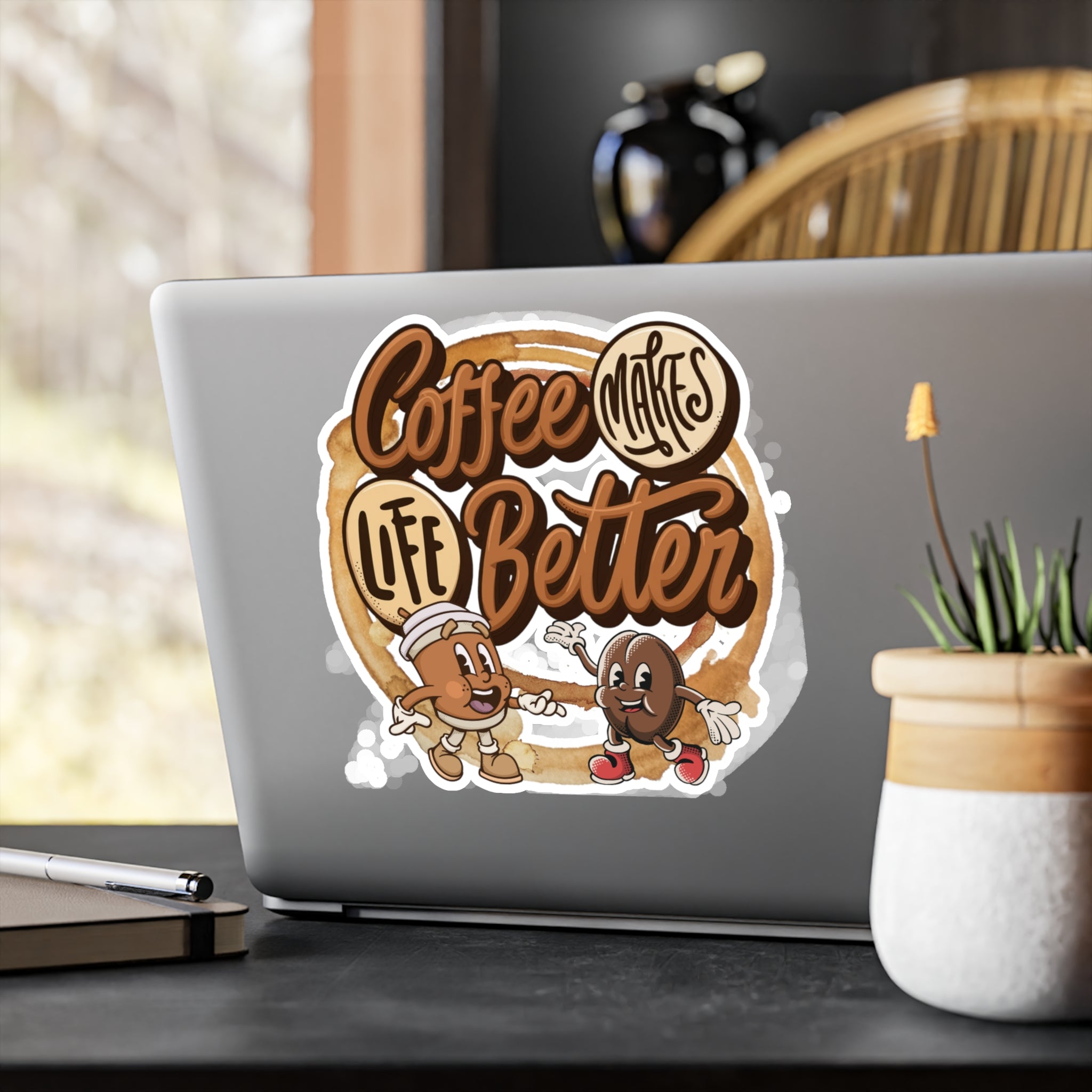Coffee Makes Life Better Vinyl Sticker
