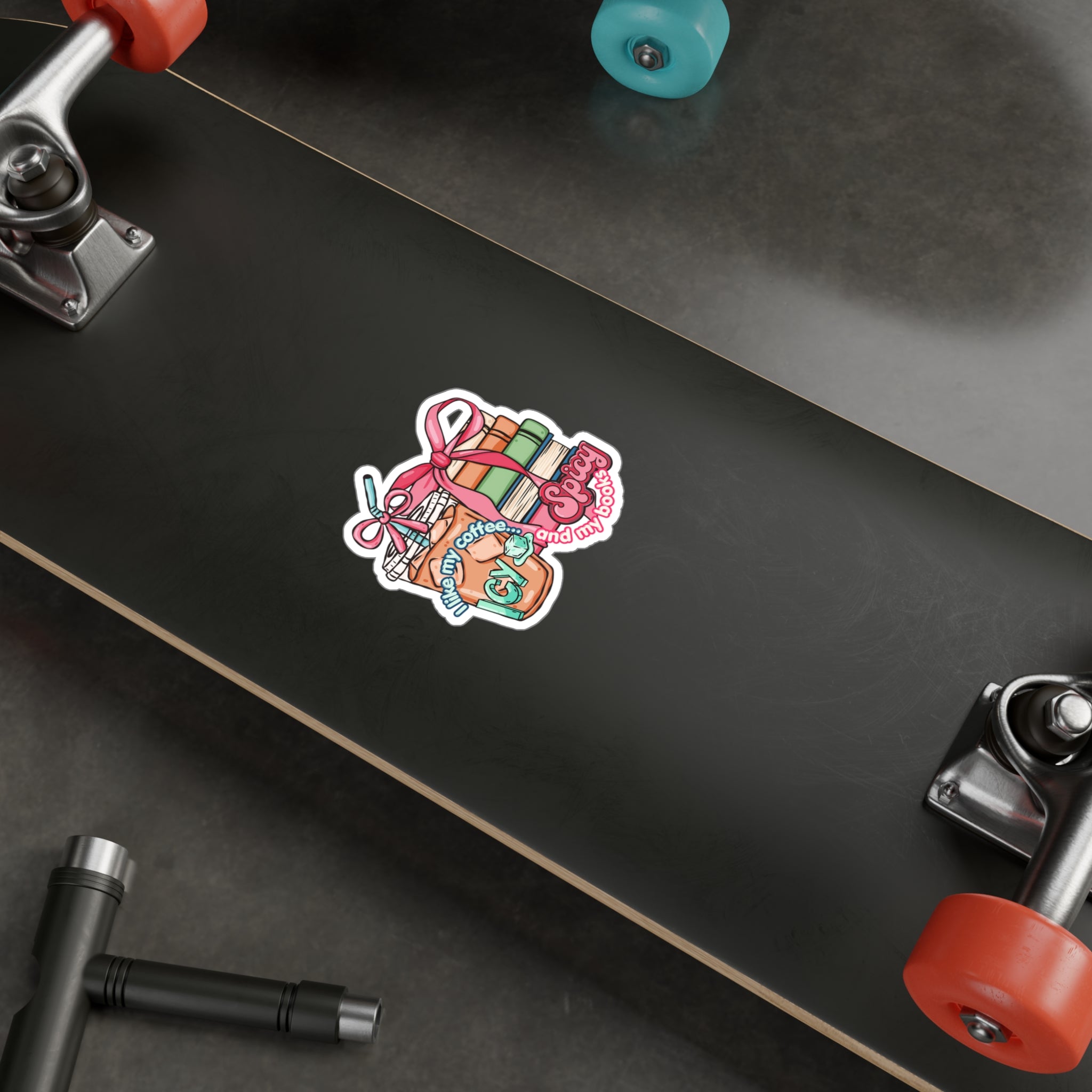 I Like My Coffee Icy & My Books Spicy Vinyl Sticker