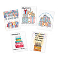 Birthday Greeting Card Set — 5-Pack Funny Corgi & Cake Designs (Workfriend, Candles, Gifts)