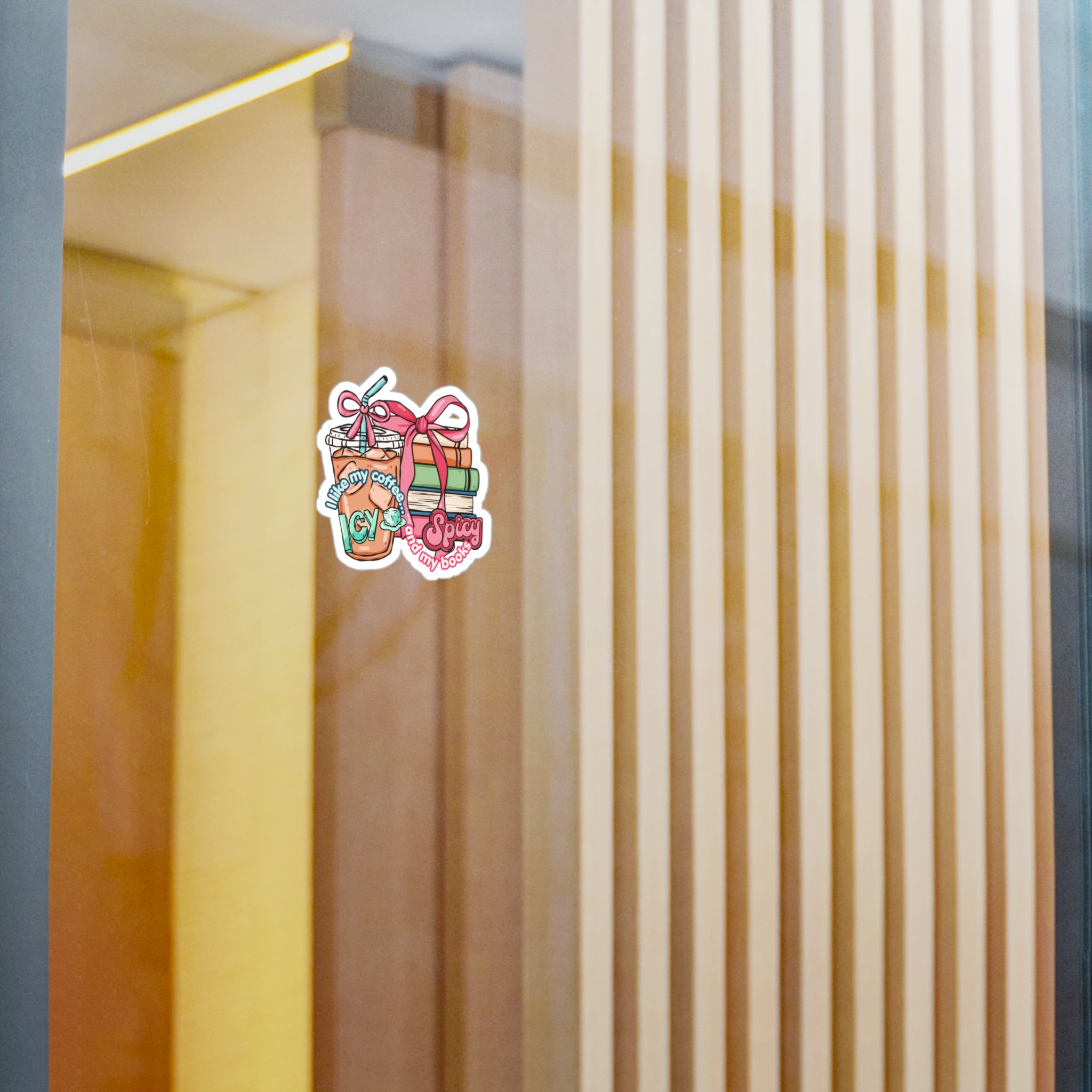 I Like My Coffee Icy & My Books Spicy Vinyl Sticker