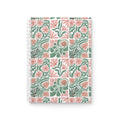 Floral Tile Spiral Notebook — Peach & Sage Botanical Journal