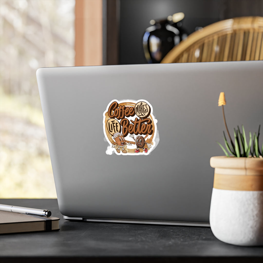 Coffee Makes Life Better Vinyl Sticker