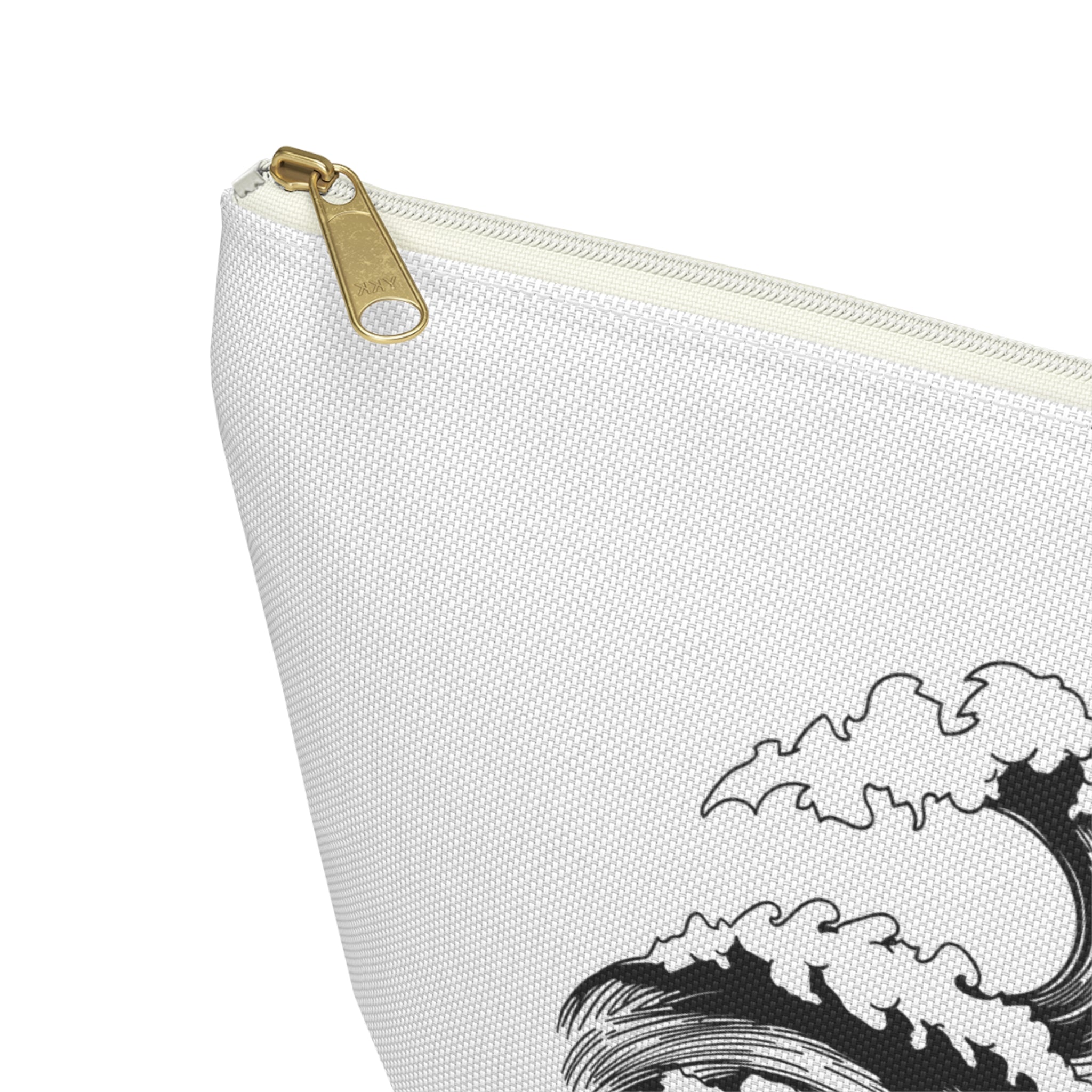 Be Still and Know Accessory Pouch — Japanese Wave Art (Psalm 46:10)