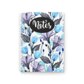 Floral Notes Spiral Notebook — Blue & Lavender Watercolor Bloom Journal