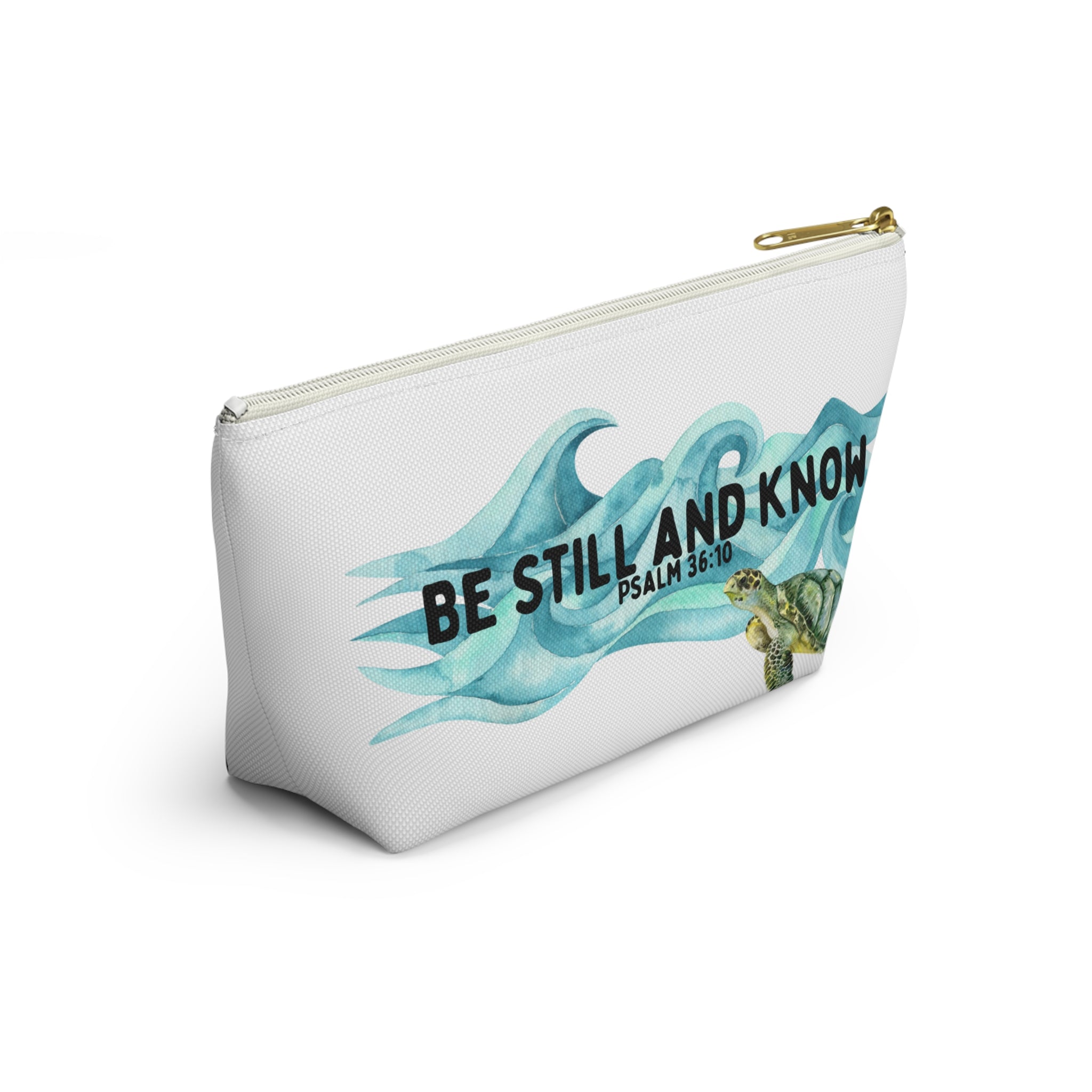 Be Still and Know Turtle Christian Accessory Pouch