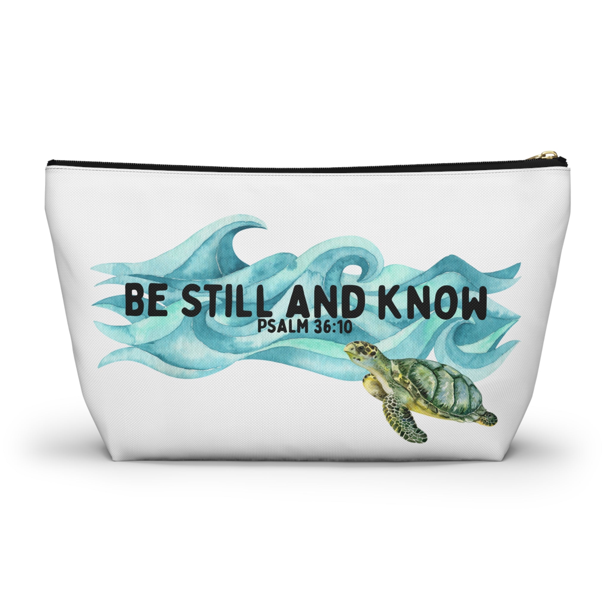 Be Still and Know Turtle Christian Accessory Pouch