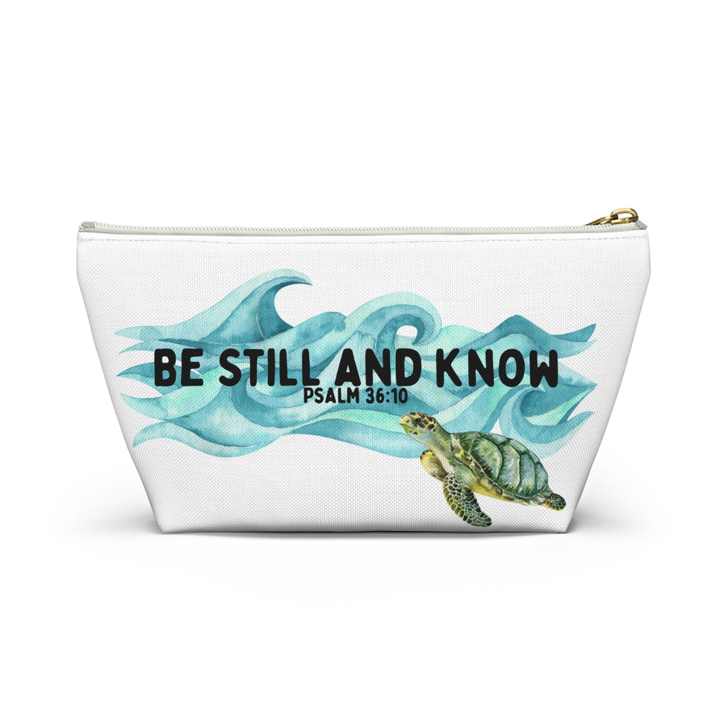 Be Still and Know Turtle Christian Accessory Pouch
