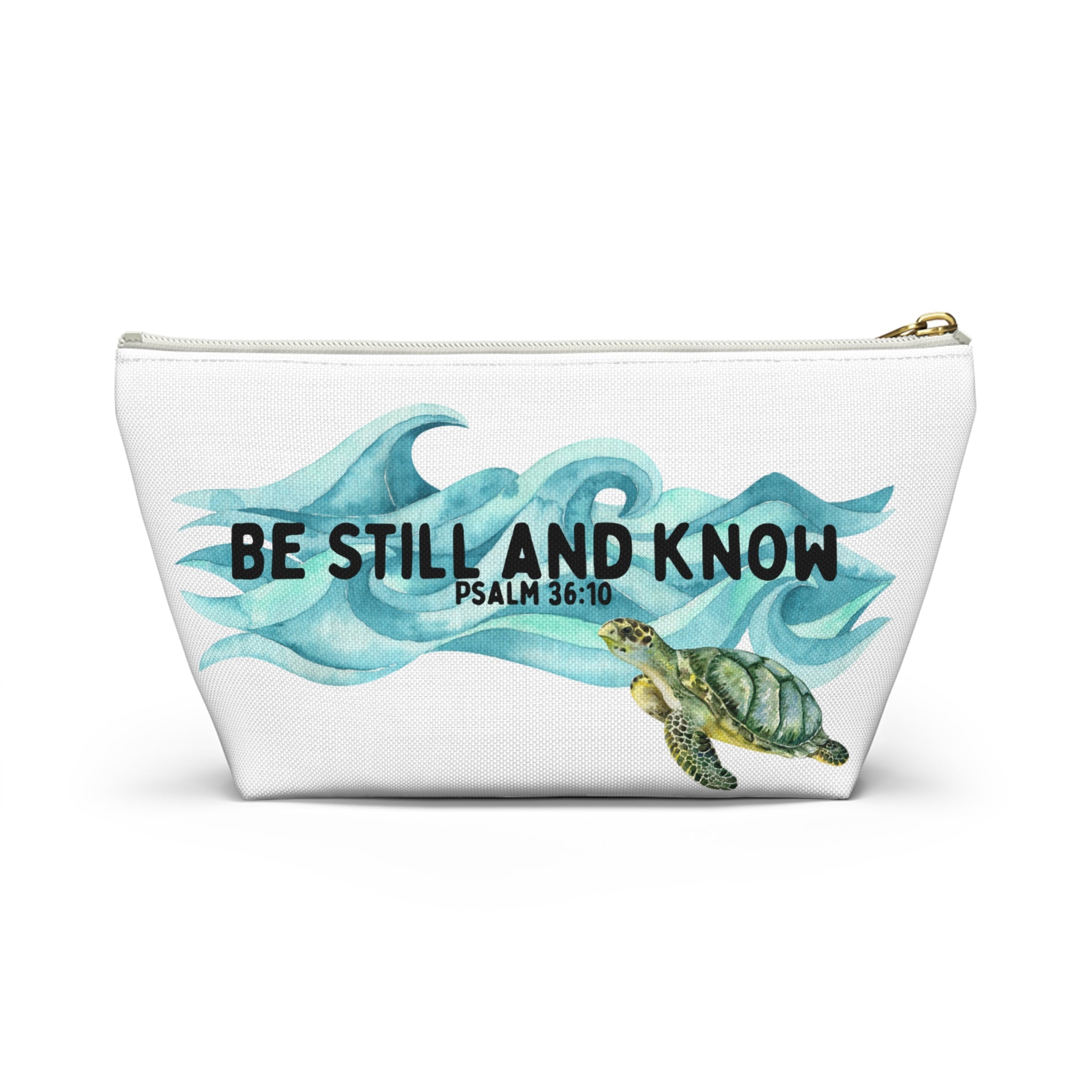 Be Still and Know Turtle Christian Accessory Pouch