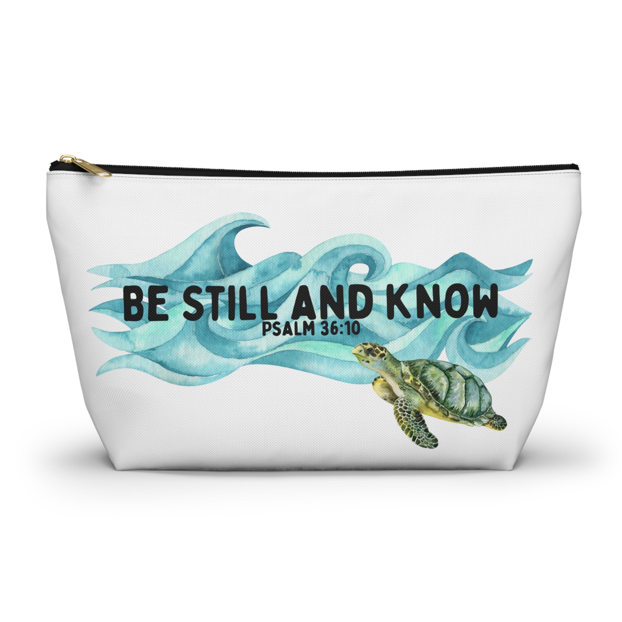 Be Still and Know Turtle Christian Accessory Pouch