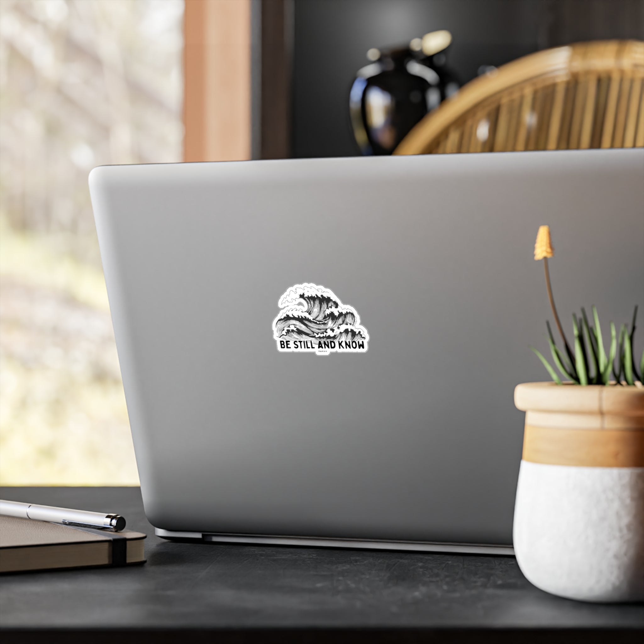 Be Still and Know Wave Sticker — Kiss-Cut Vinyl Decal