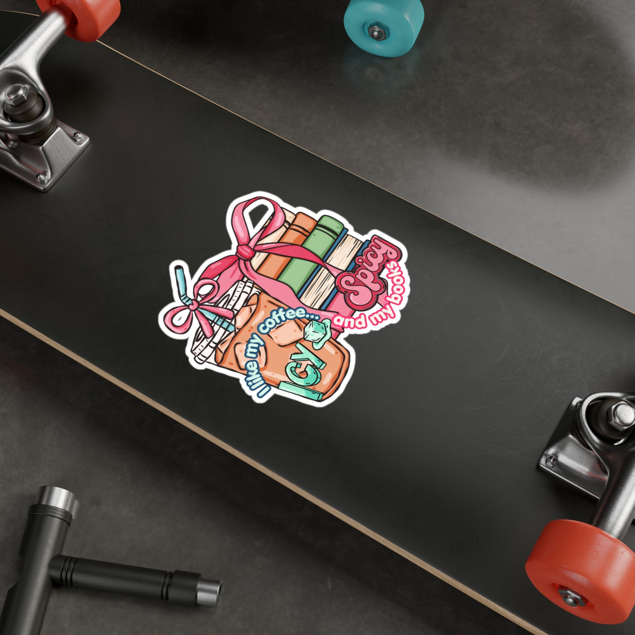 I Like My Coffee Icy & My Books Spicy Vinyl Sticker