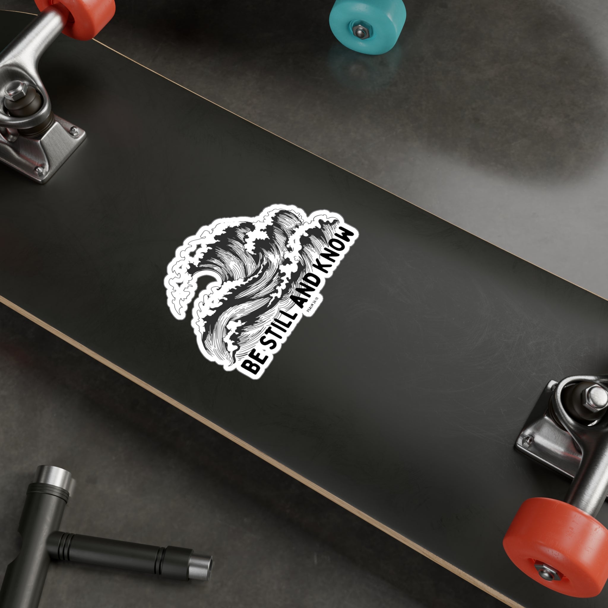 Be Still and Know Wave Sticker — Kiss-Cut Vinyl Decal