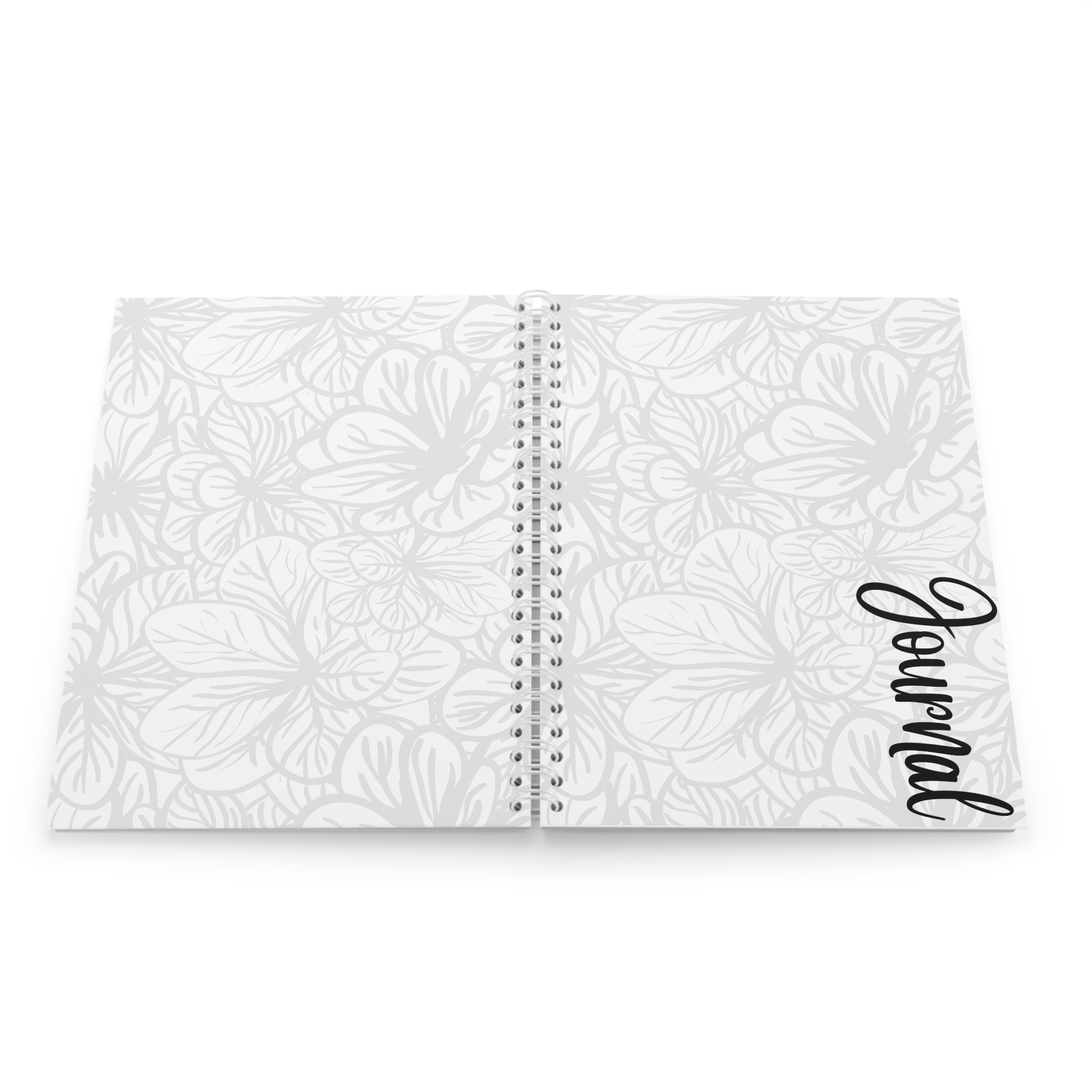 Floral Friends Spiral Notebook — Personalized "Home" Script Cover