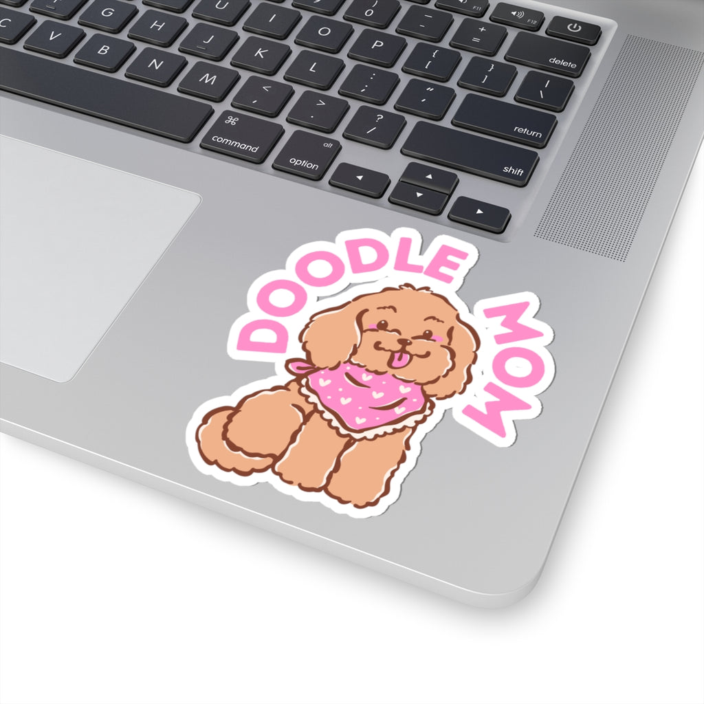 Doodle Mom Kiss-Cut Sticker — Cute Labradoodle Dog Vinyl Decal for Laptops & Water Bottles