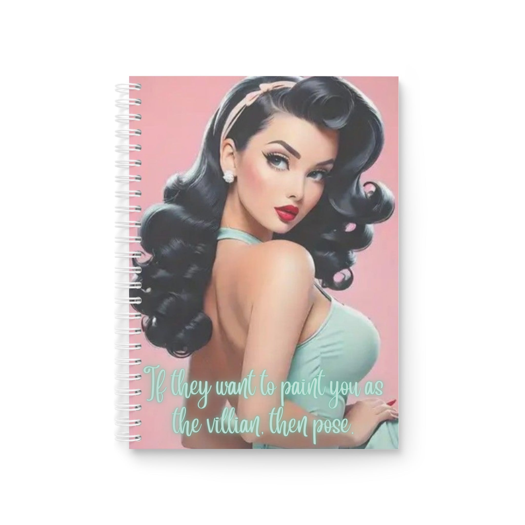 Pin-Up Girl Spiral Notebook — Retro Glam Vintage-Inspired Journal