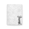 Floral Friends Spiral Notebook — Personalized "Home" Script Cover