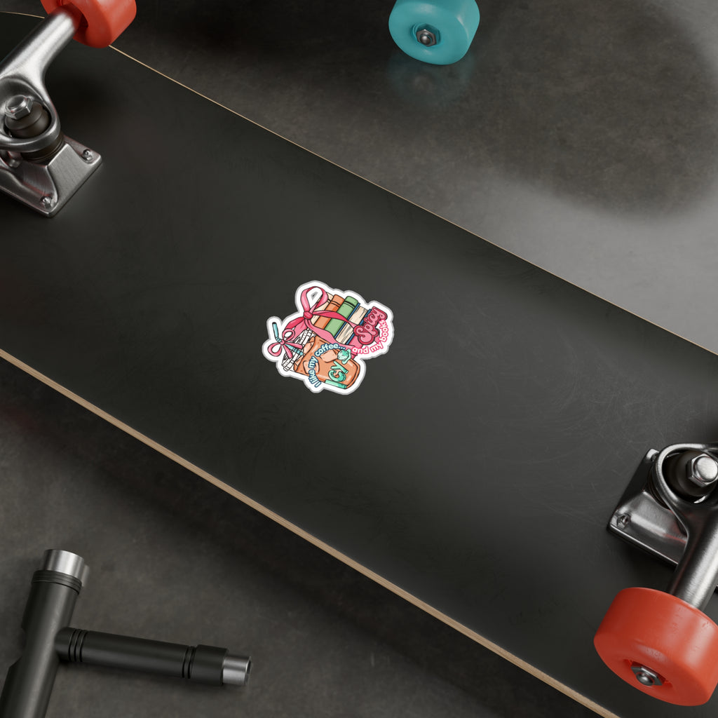 I Like My Coffee Icy & My Books Spicy Vinyl Sticker
