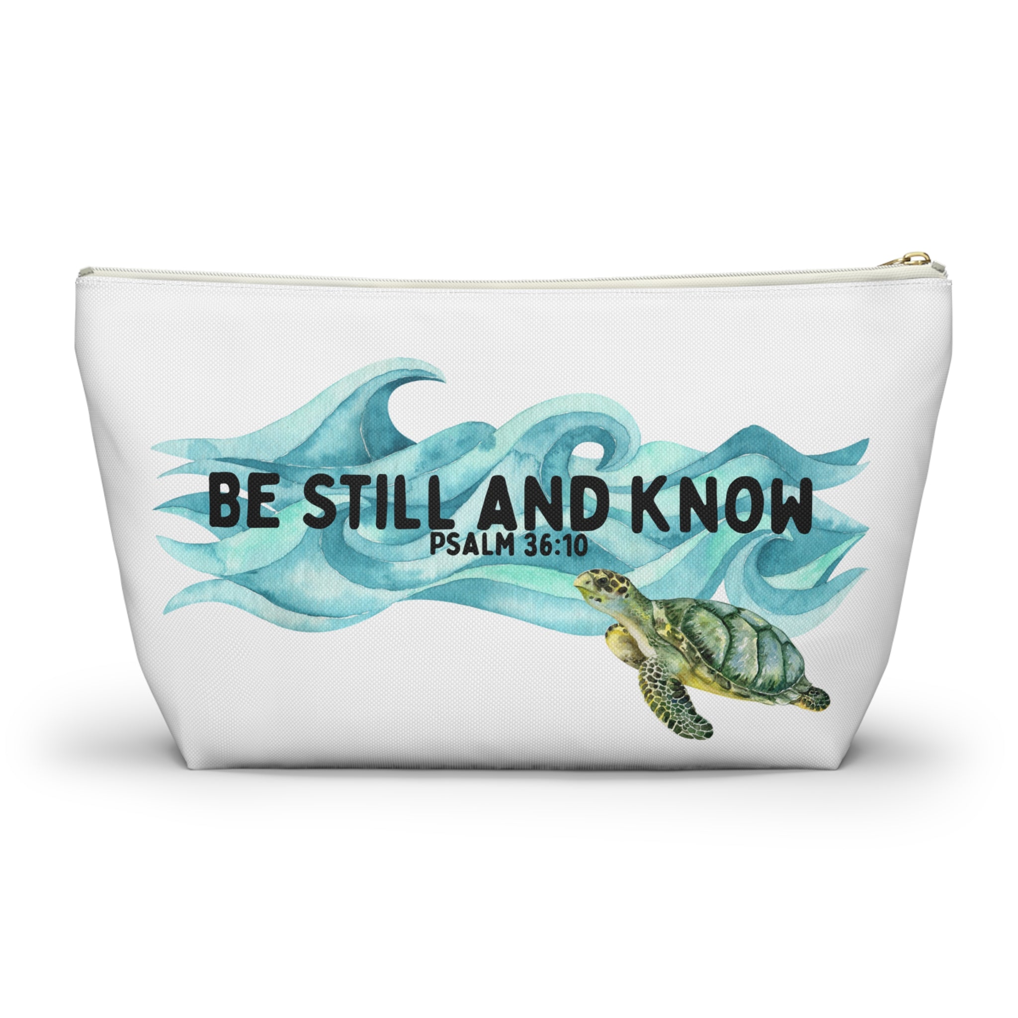 Be Still and Know Turtle Christian Accessory Pouch