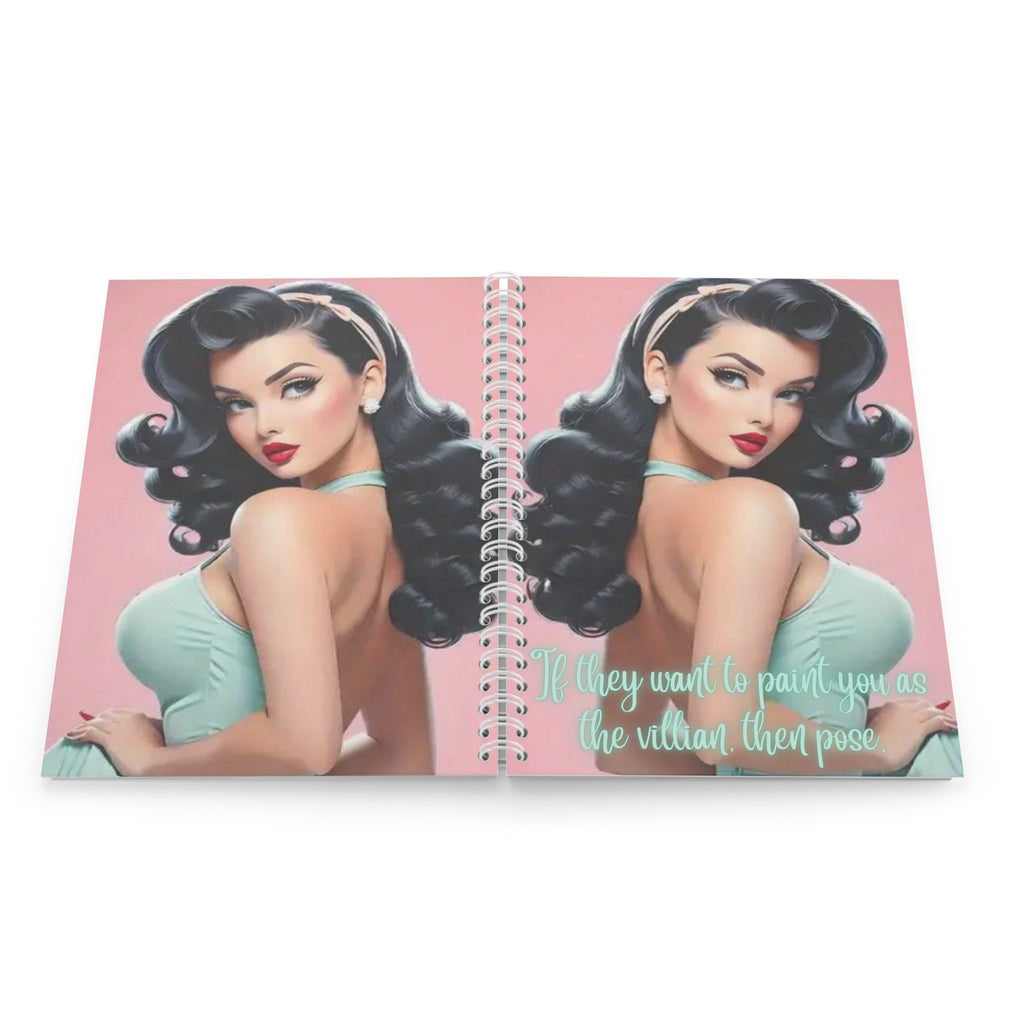 Pin-Up Girl Spiral Notebook — Retro Glam Vintage-Inspired Journal