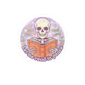 Kiss-Cut Vinyl Decal — “Let Me Read in Peace” Skull Reading Sticker