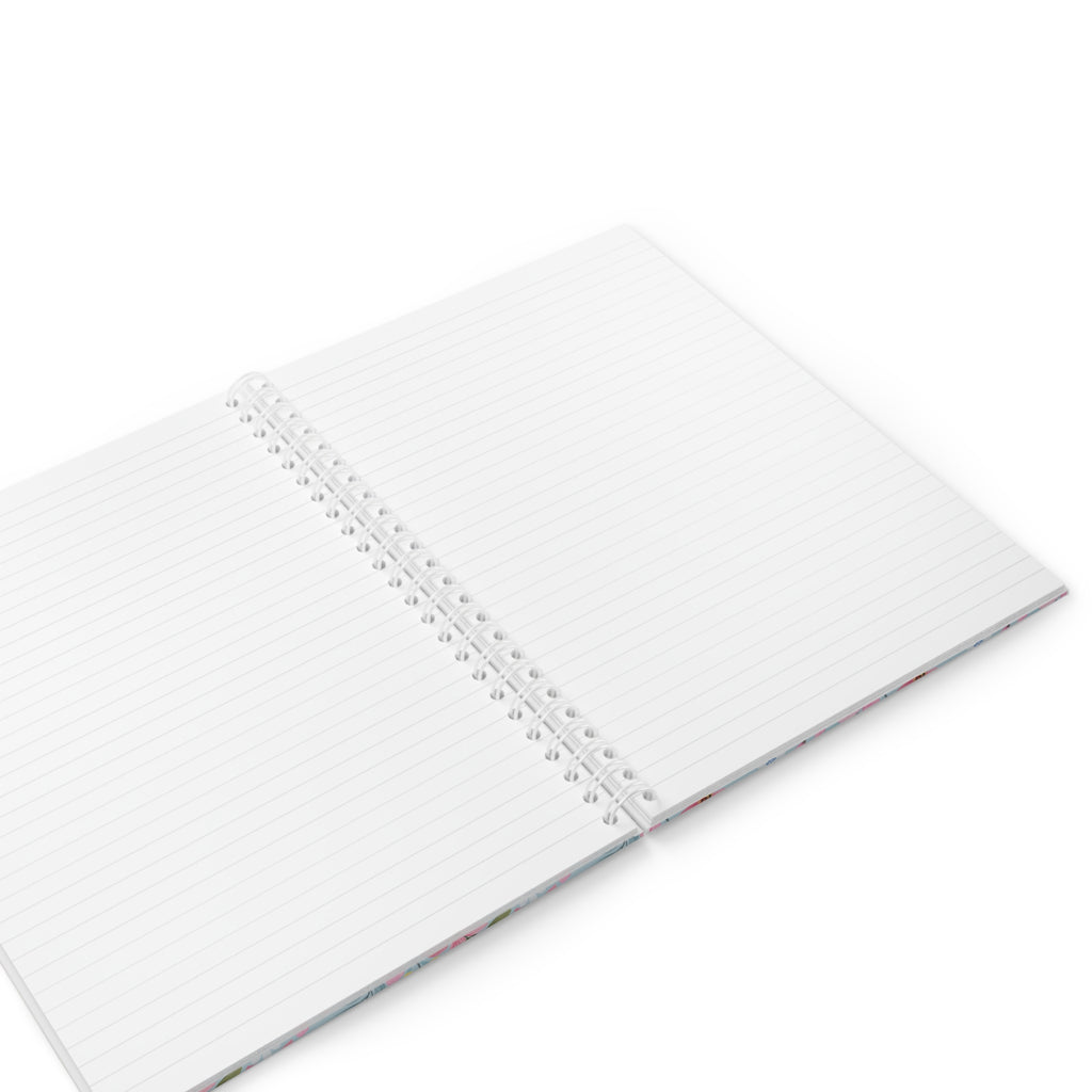 Butterfly Floral Spiral Notebook — "A woman should be like a butterfly: pretty to see, but hard to catch" — Inspirational Journal