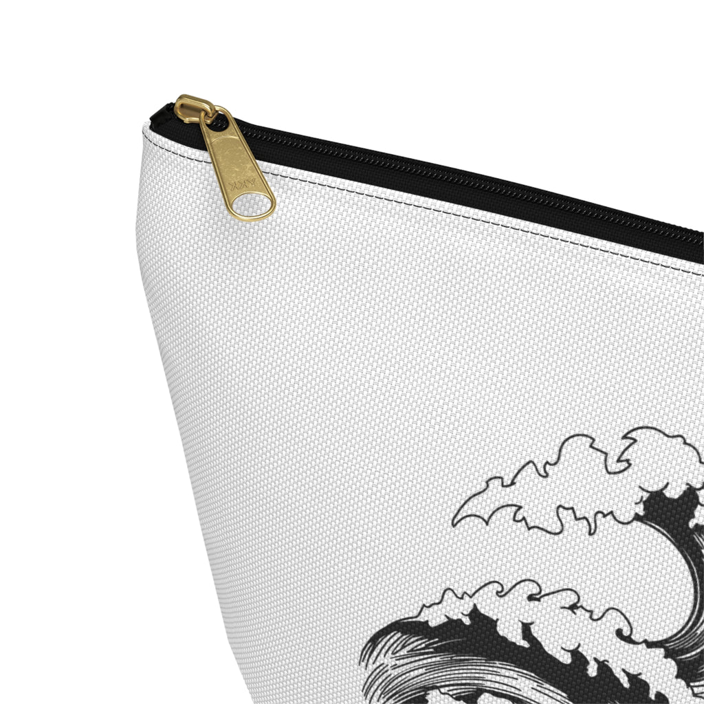 Be Still and Know Accessory Pouch — Japanese Wave Art (Psalm 46:10)