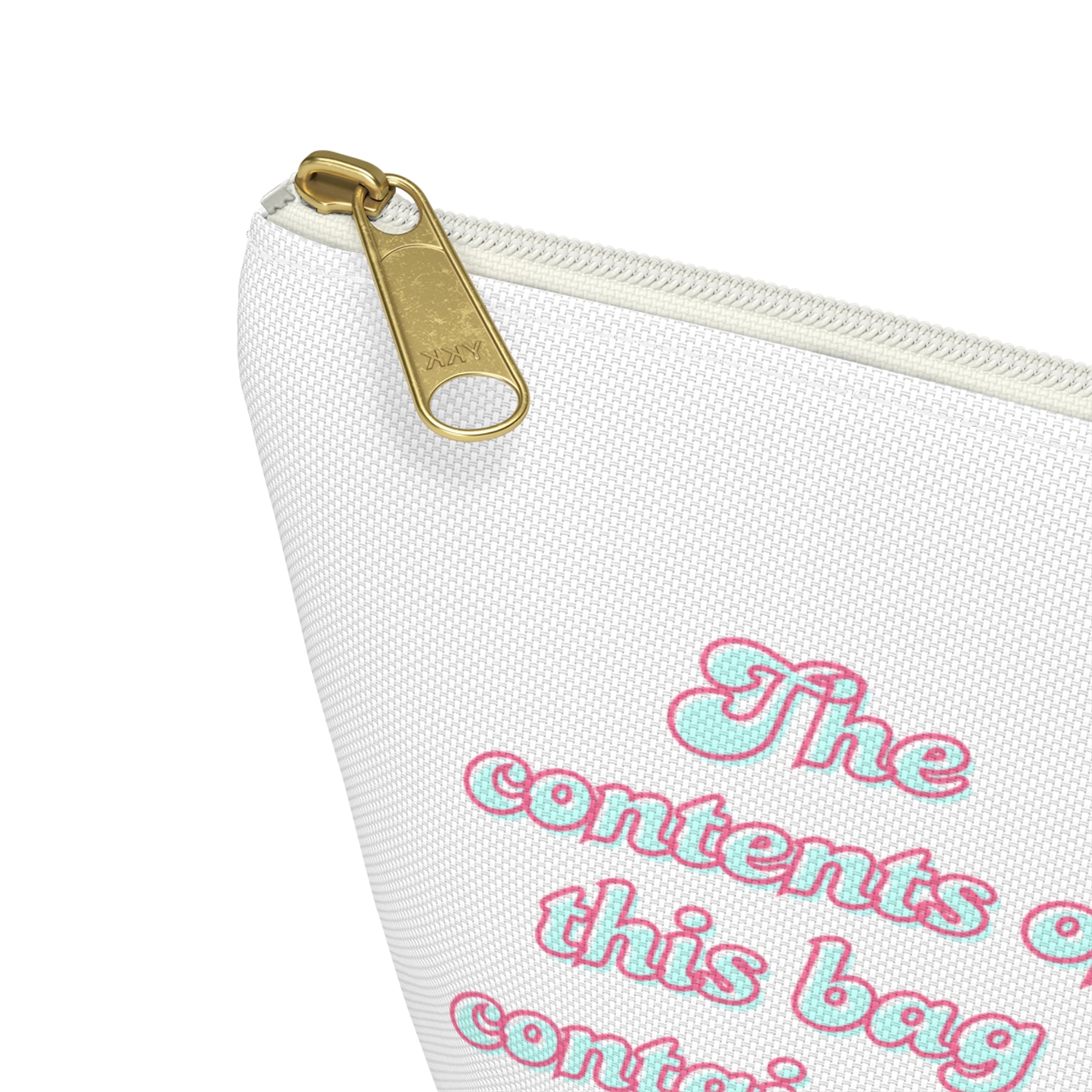 Funny Quote Makeup Bag — "The Contents of This Bag Contain My Face" Accessory Pouch