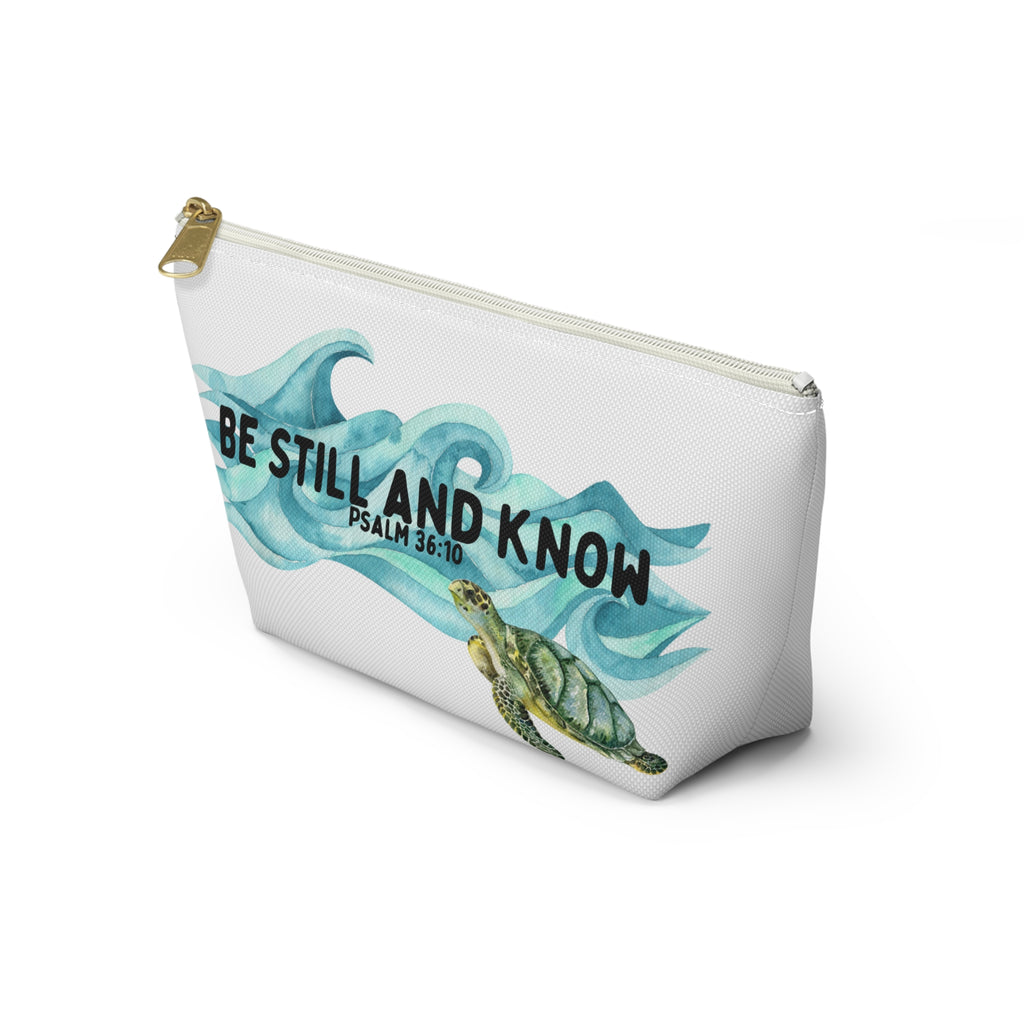 Be Still and Know Turtle Christian Accessory Pouch